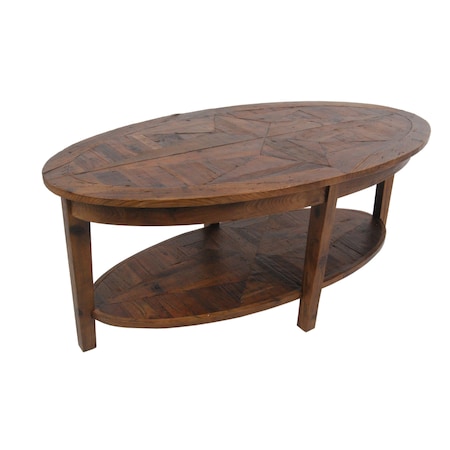 Alaterre Furniture Revive - Reclaimed 48" Oval Coffee Table, Natural ARVA1620